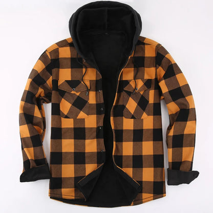 Hugo - Herfst en Winter Flanel Overhemd | Comfortabele Geruite Shirt met Capuchon