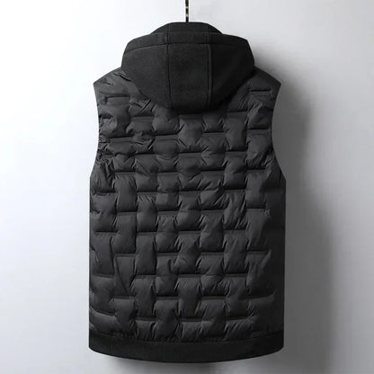 Finn - Heren Hooded Vest met Afneembare Capuchon | Dikke Winter Waistcoat