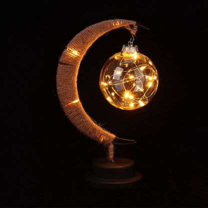 LED Moon Lamp - Rotan Nachtlampje