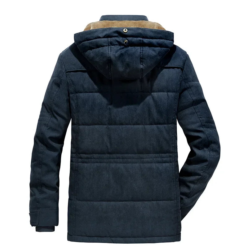 Max - Heren Warme Jas met Capuchon | Dikke Winter Parka in Cargo Stijl