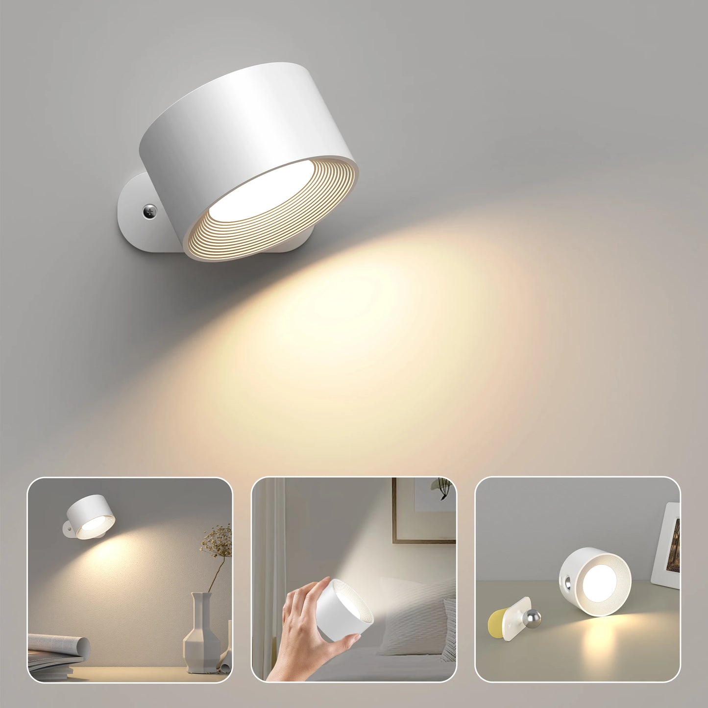 FlexiBright - Moderne LED Wandlamp | 2000mA USB Oplaadbaar met Aanraakbediening