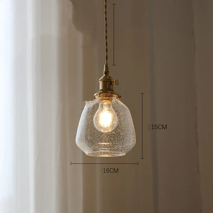 VintageLustre - Elegante Glazen Hanglamp