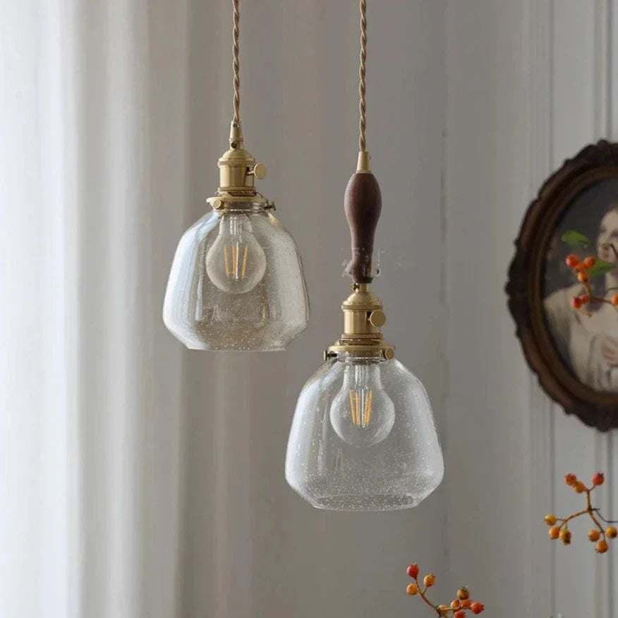 VintageLustre - Elegante Glazen Hanglamp