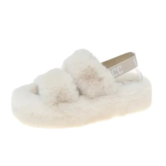 CozyHome - Nieuwe Winter Slippers voor Dames | Warme Open Teen Katoenen Binnen Schoenen