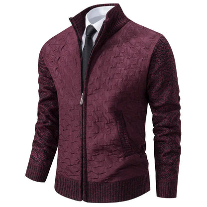 Lars - Heren Cardigan Sweater | Dikke Warme Stand Collar Fleece Trui