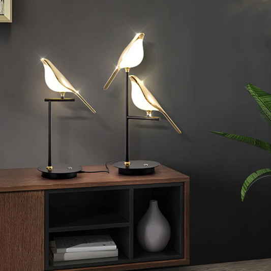 Moderne LED Tafellamp | Magpie Vogelmodel