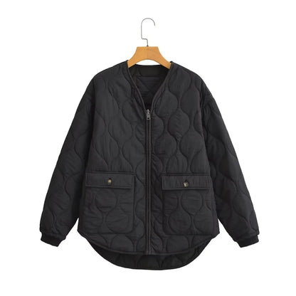 Jade - Dames Oversized Quilted Jas | Groene Gewatteerde Winterjas