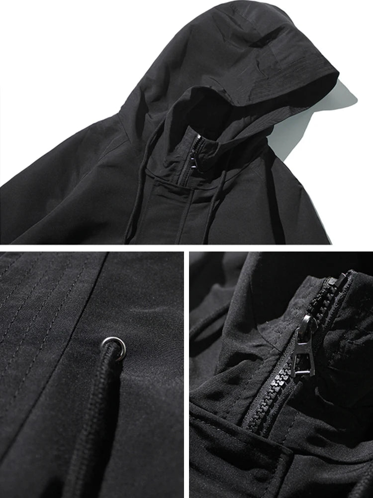 Jasper - Moderne Lange Trenchcoat voor Heren | Hooded Windbreaker