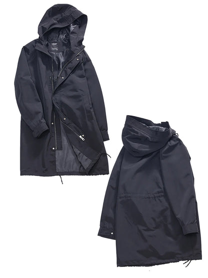 Jasper - Moderne Lange Trenchcoat voor Heren | Hooded Windbreaker