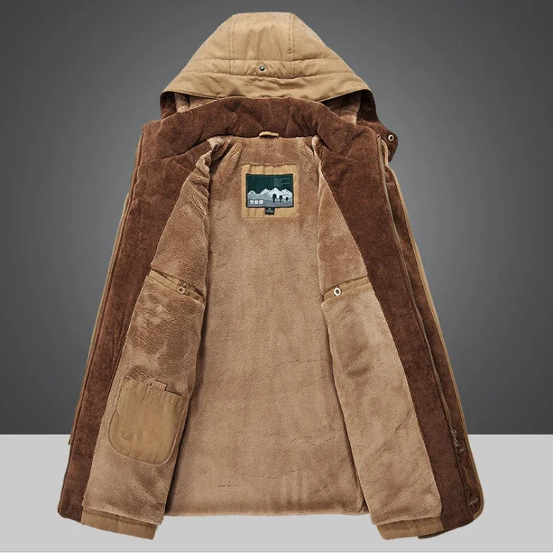 Max - Heren Warme Jas met Capuchon | Dikke Winter Parka in Cargo Stijl