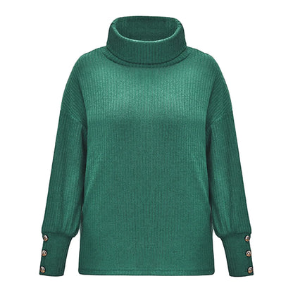 Ella - Dames Turtleneck Trui | Effen Kleur Lange Mouwen Elegante Tops