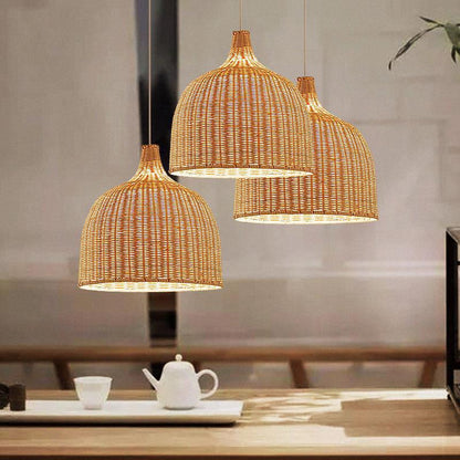 EcoWeave - Natuurlijke Hanglamp van Rotan en Bamboe