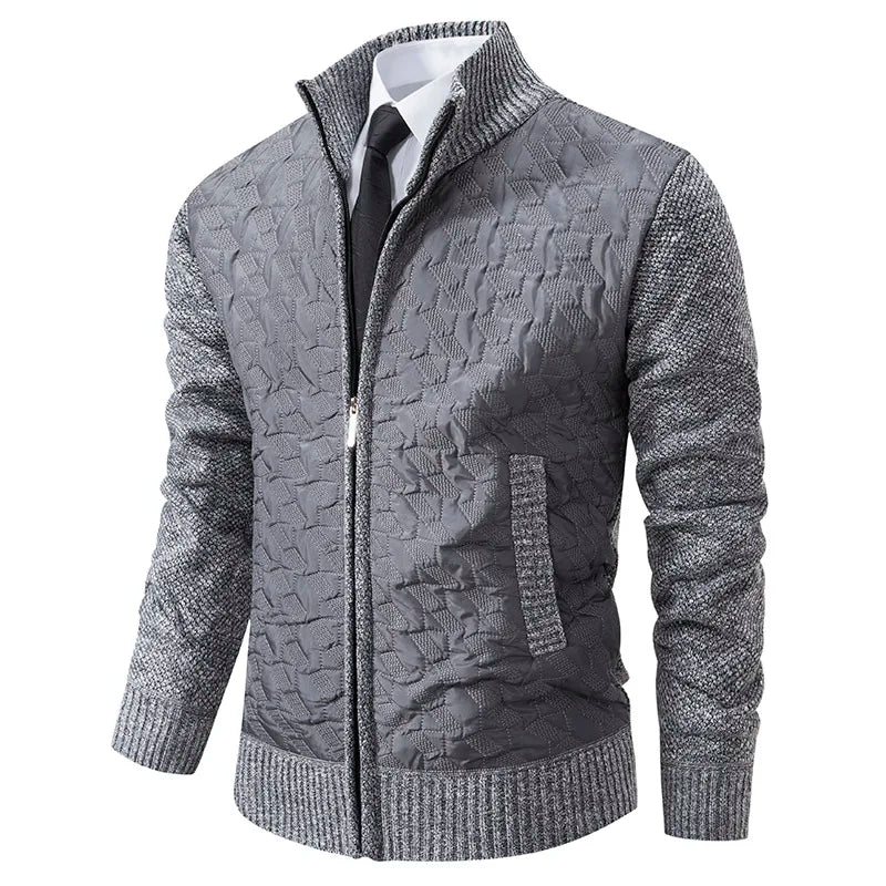 Lars - Heren Cardigan Sweater | Dikke Warme Stand Collar Fleece Trui