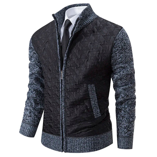 Lars - Heren Cardigan Sweater | Dikke Warme Stand Collar Fleece Trui