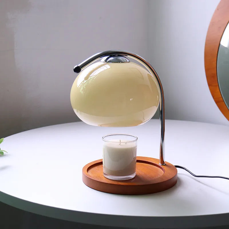 GlowSphere | Elegante Glazen Kaarsverwarmingslamp voor een Betoverende Ervaring