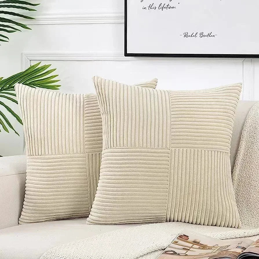 Clara – Zachte Corduroy Kussenhoes voor Luxe Woondecoratie