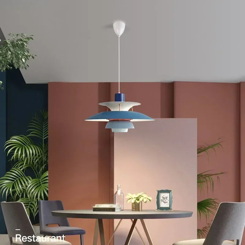 ColorUmbra - Nordic Creatieve Hanglamp | Kleurvolle Paraplu LED Kroonluchter