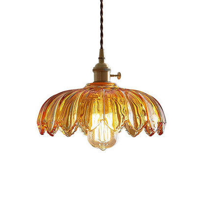 Floriana – Vintage Glazen Hanglamp in Bloemvorm