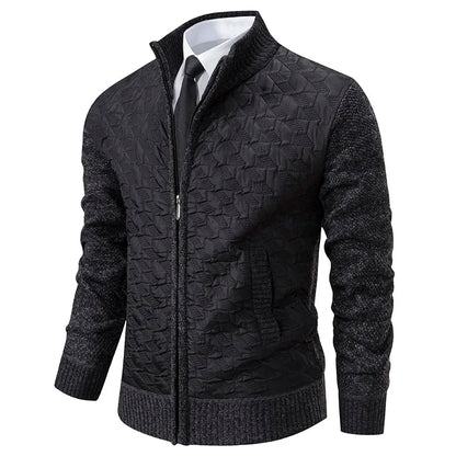 Lars - Heren Cardigan Sweater | Dikke Warme Stand Collar Fleece Trui