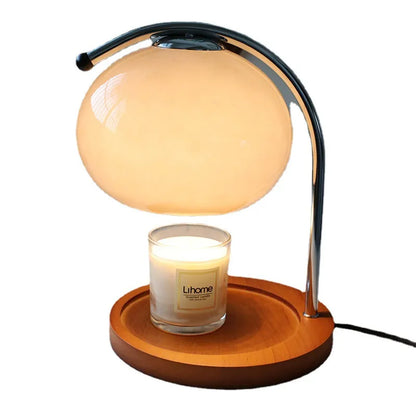 GlowSphere | Elegante Glazen Kaarsverwarmingslamp voor een Betoverende Ervaring