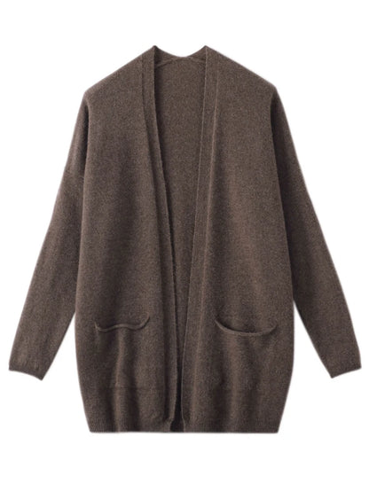 Mila - Dames Wol Cardigan | 100% Merino Wol Cashmere Trui voor Herfst/Winter