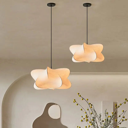 Simplicité – Japanse Zijde Wabi Sabi Hanglamp voor Rustieke Stijl