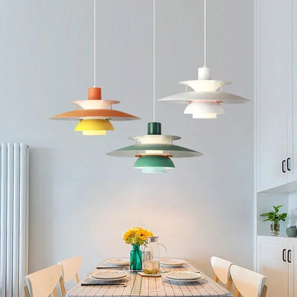 ColorUmbra - Nordic Creatieve Hanglamp | Kleurvolle Paraplu LED Kroonluchter