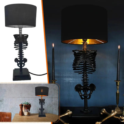 GothicGlow - Skelet Tafellamp met Duistere Elegant Design