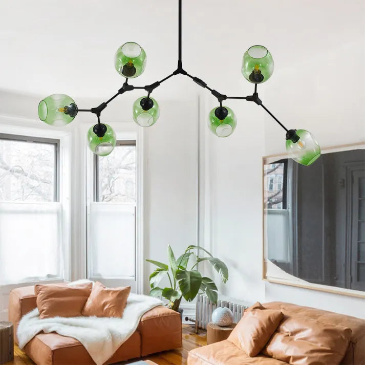 Valentina - Speelse Sputnik Hanglamp met Glazen Bubbels