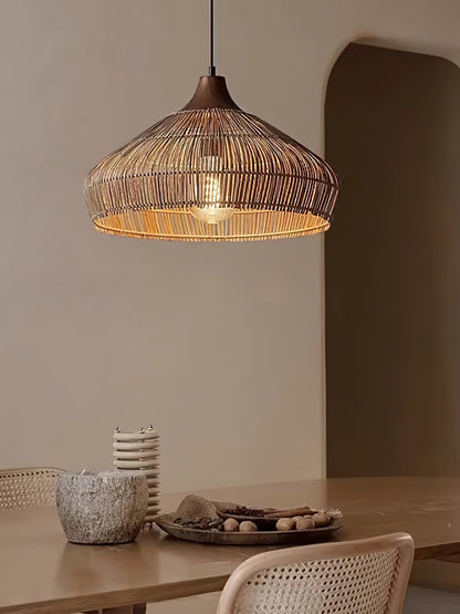 Clara - Handgeweven Rieten Rotan Hanglamp voor Een Natuurlijke Sfeer