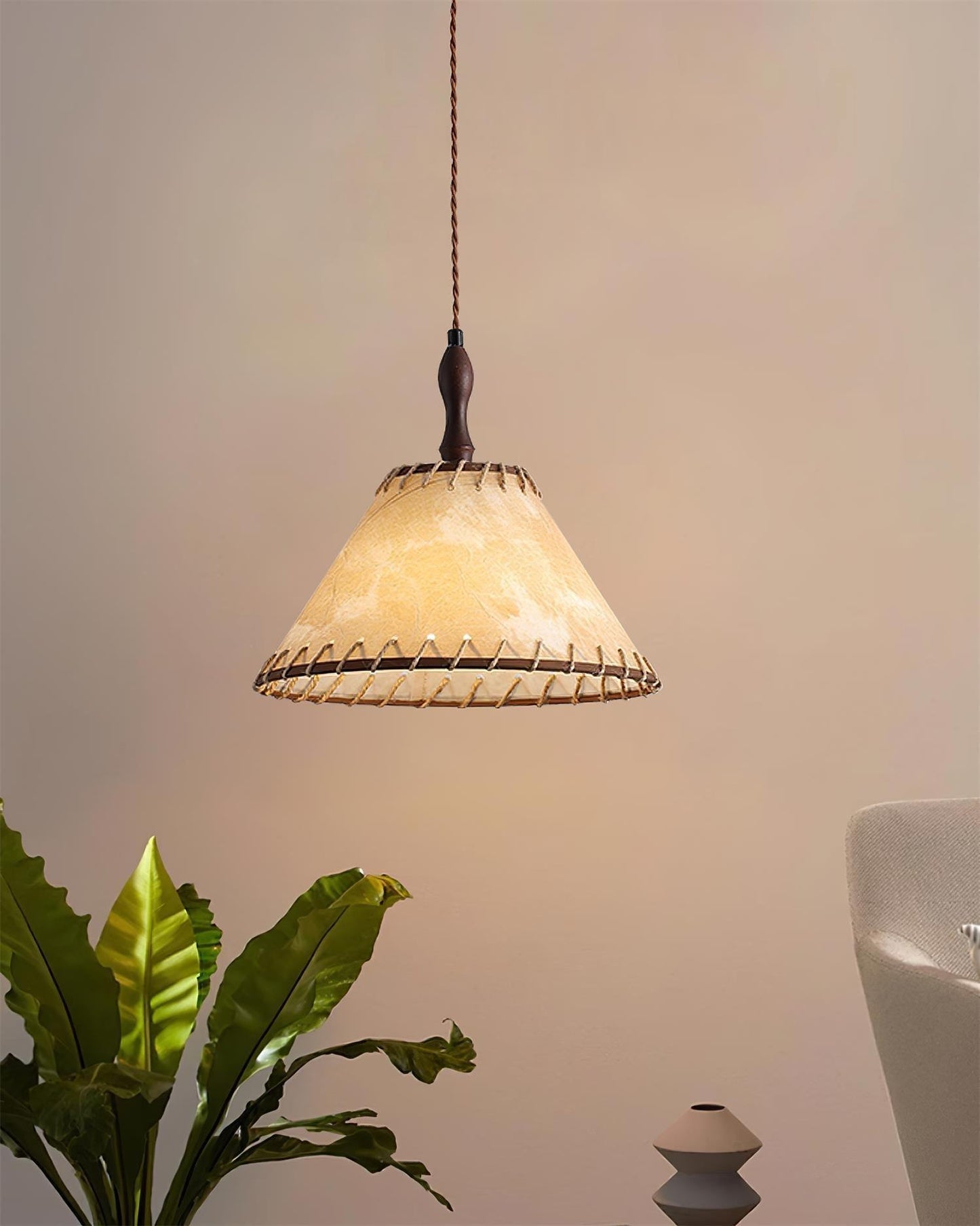 Isabella - Natuurlijke Houten Hanglamp voor Warmte en Stijl