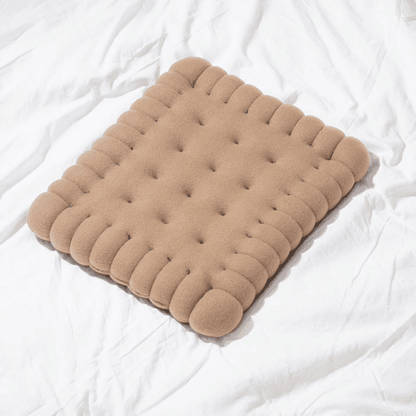 BiscuitLux - Luxe Kussen met Speels Biscuitontwerp voor Comfort en Stijl