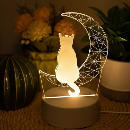 MaanLamp - 3D Kat USB Tafellamp