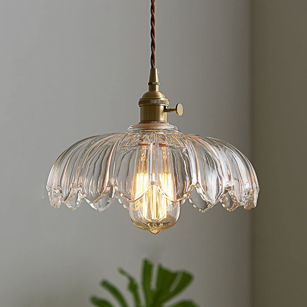 Floriana – Vintage Glazen Hanglamp in Bloemvorm