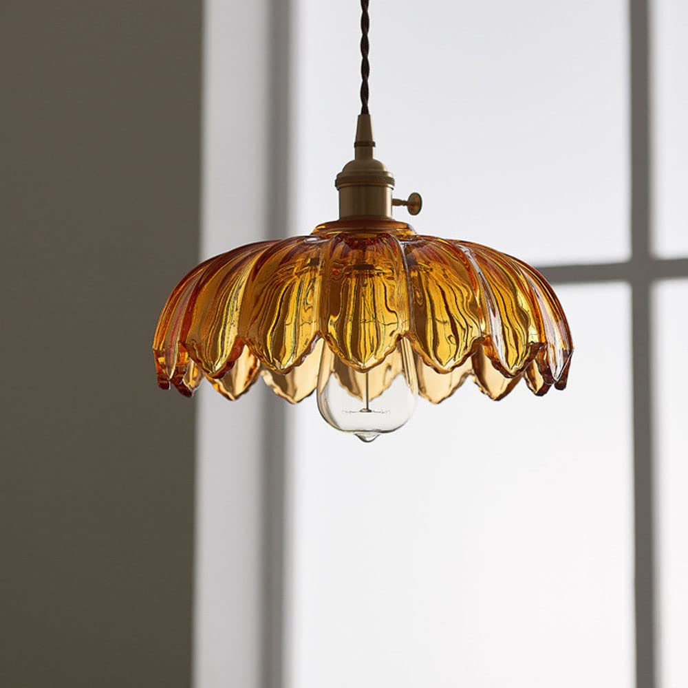 Floriana – Vintage Glazen Hanglamp in Bloemvorm