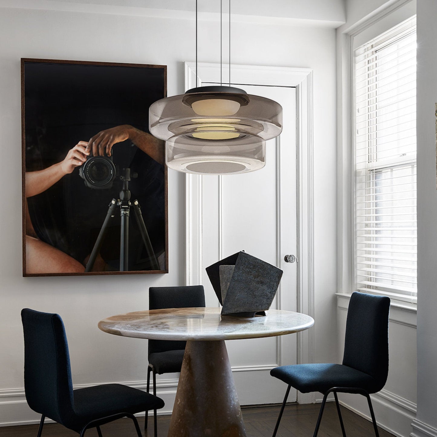 BauhausElegance – Moderne Glazen Hanglampen met Tijdloze Stijl