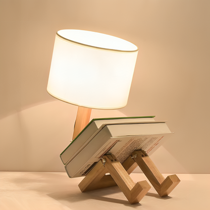 NordicLight - Scandinavische Tafellamp met Boekenplank