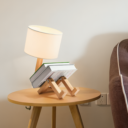 NordicLight - Scandinavische Tafellamp met Boekenplank