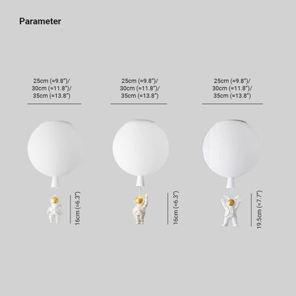 Alexis - Moderne Maan en Astronauten LED Plafondlamp van Acryl voor een Betoverende Sfeer