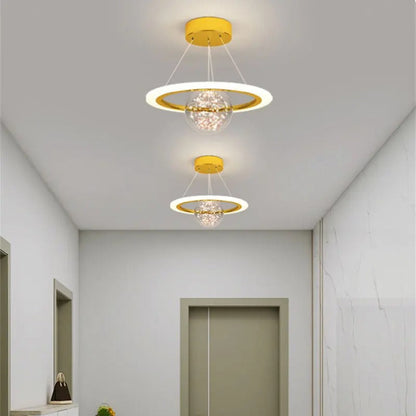 Elena - Moderne LED Plafondlamp met Glans Kroonluchter Design