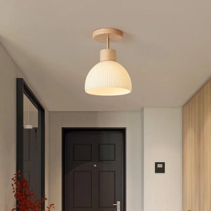 ZenLight - Japanse Stijl Houten Plafondlamp voor Natuurlijke Verlichting