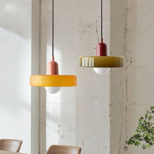 Nordic Retro Glazen Hanglamp - Moderne Verlichtingsarmatuur