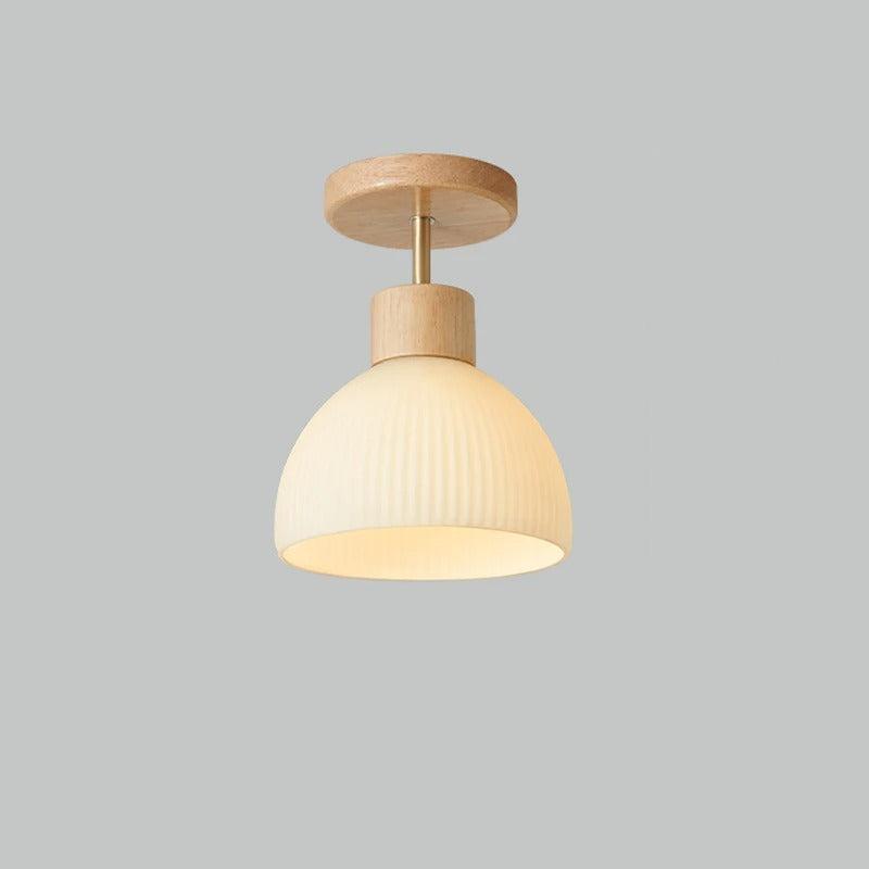 ZenLight - Japanse Stijl Houten Plafondlamp voor Natuurlijke Verlichting