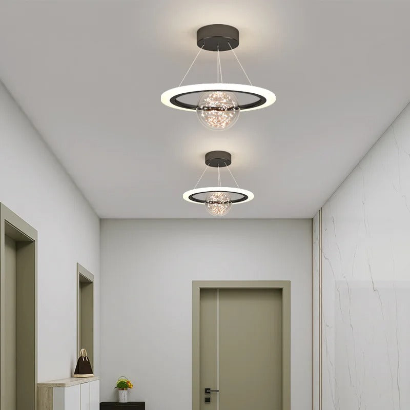 Elena - Moderne LED Plafondlamp met Glans Kroonluchter Design