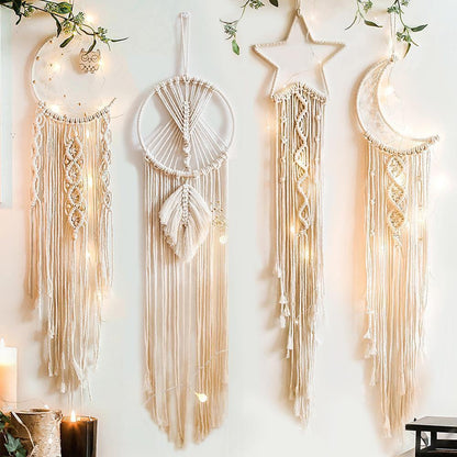 LunaWeave - Boho Macrame Dromenvanger Wanddecoratie