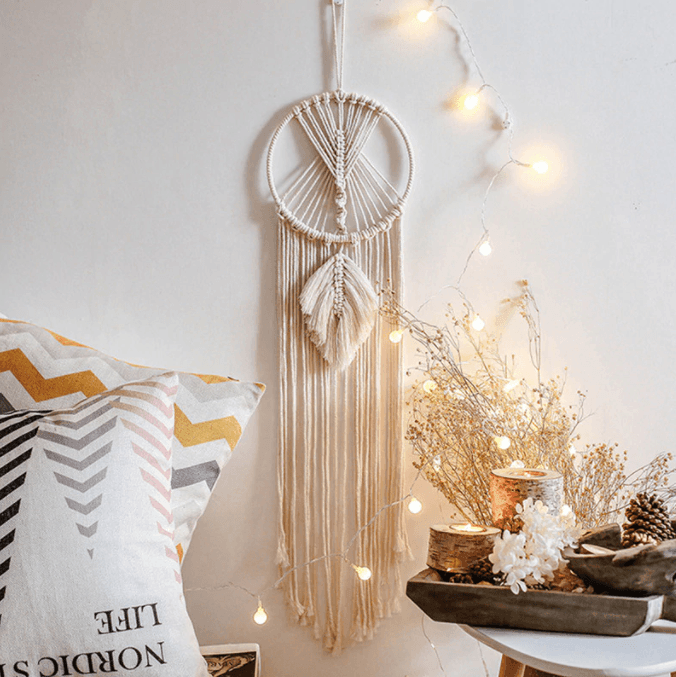 LunaWeave - Boho Macrame Dromenvanger Wanddecoratie