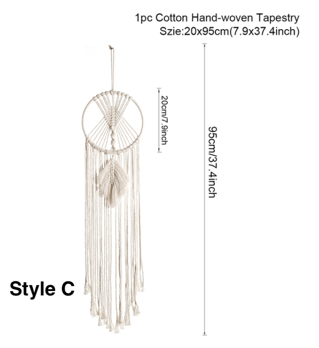 LunaWeave - Boho Macrame Dromenvanger Wanddecoratie