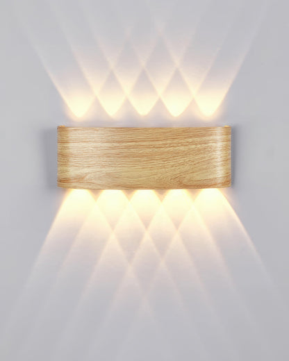 TimberGlow - Moderne Elegante Houten Wandlamp