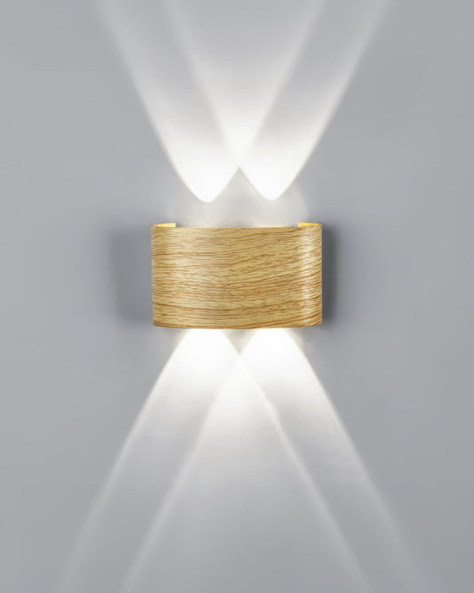 TimberGlow - Moderne Elegante Houten Wandlamp