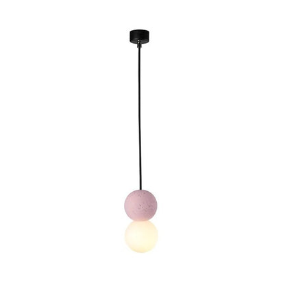 LumoSphere | Elegante Cement Hanglamp met Geometrische Accenten